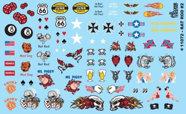 Gofer Racing 11072 TAT ROD MODEL CAR DECAL