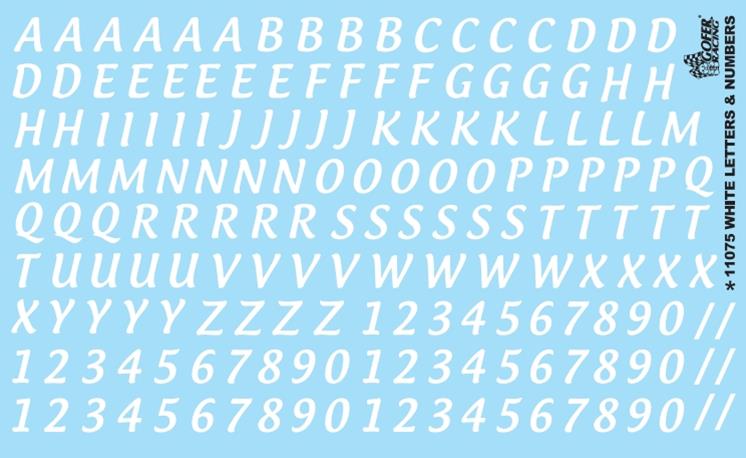 Gofer Racing 11075 5/8" LETTER & NUMBER WHT
