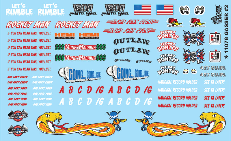 Gofer Racing 11078 1/25 GASSER DECALS