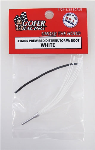Gofer Racing 16007 GR PREWRD DIST W/BOOT WHT