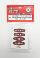 Gofer Racing 17304 Woodgrain Hot Rod Guages