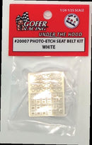 Gofer Racing 20007 PHOTO ETCH SEAT BELT WHIT