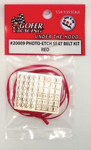 Gofer Racing 20009 Photo Etch Red Seatbelt Kit