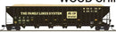 PREORDER Trainworx N 27024-12 Greenville 7000-Cubic Foot Wood Chip Hopper, Seaboard System CSXT