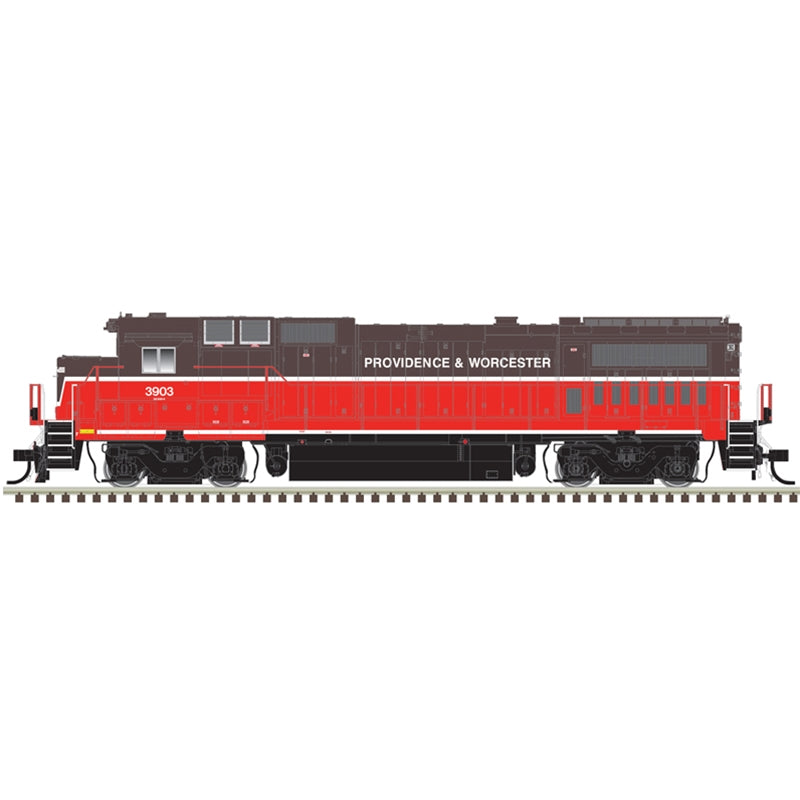 PREORDER Atlas 10004301 GE Dash 8-40B w/Ditch Lights - Standard DC - Master(R) Silver -- Providence & Worcester