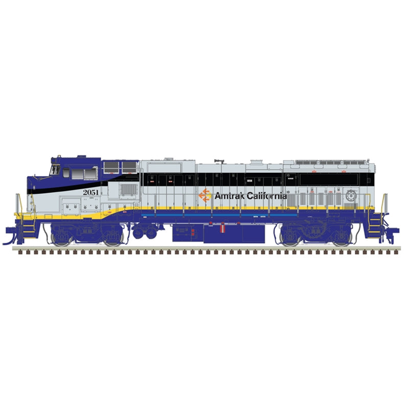 Atlas 10004306 GE Dash 8-32BWH - Standard DC - Master(R) Silver -- Amtrak California