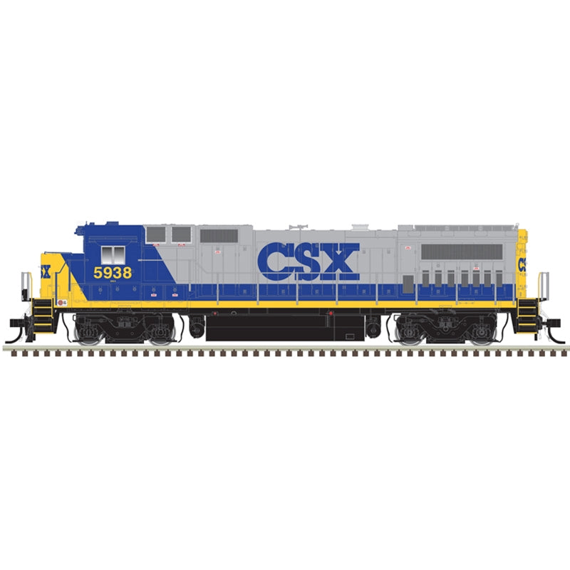 PREORDER Atlas 10004346 GE Dash 8-40B w/Front Ditch Lights - Standard DC - Master(R) Silver -- CSX