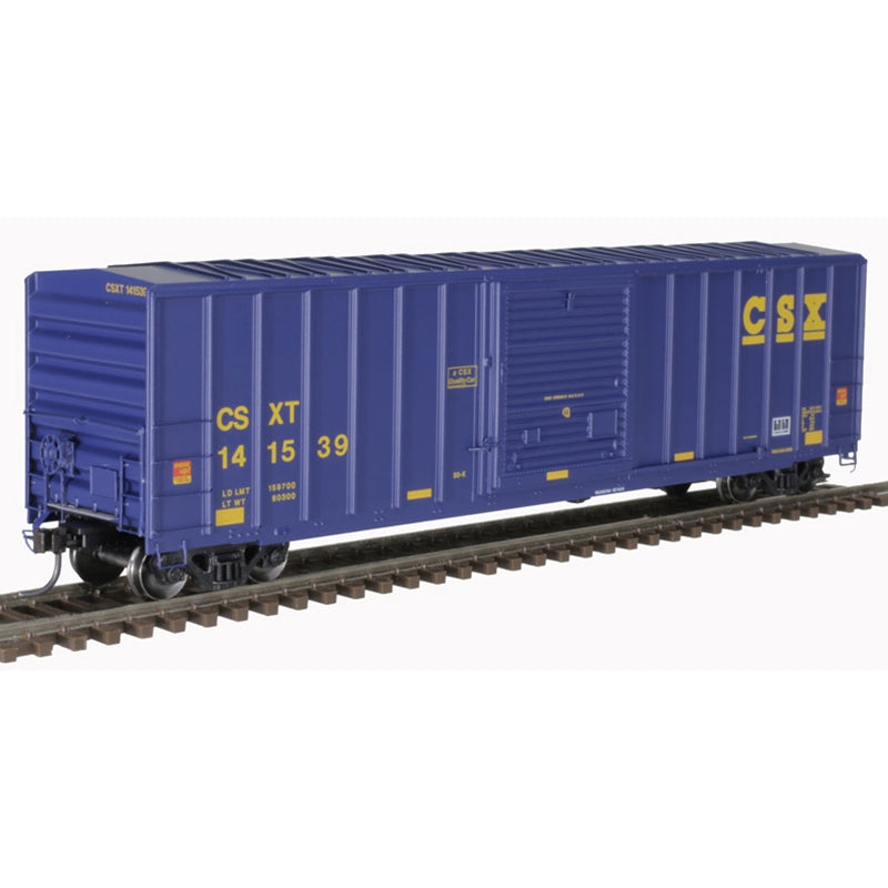 Atlas 20006207 FMC 5077 Single-Door Boxcar - Ready to Run -- CSX 141659 (blue, yellow), HO Scale