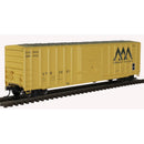 Atlas 20006210 FMC 5077 Single-Door Boxcar - Ready to Run -- Vermont Railway 3527 (yellow, green), HO Scale