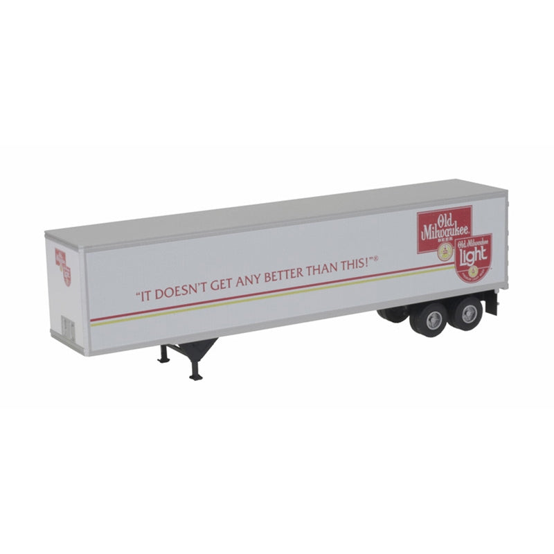 Atlas 20006313  45' Pines Trailer - Assembled -- Old Milwaukee (white, red, gold), HO