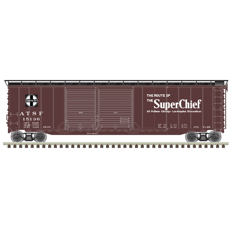 Atlas Master Line HO 20006593 50' Postwar Double Door Box Car, Santa F