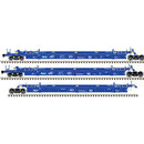 Atlas 20006616 HO 53' ARTICULATED WELL CAR SET BNSF (SFLC) 9022 (BLUE/WHITE/RED)