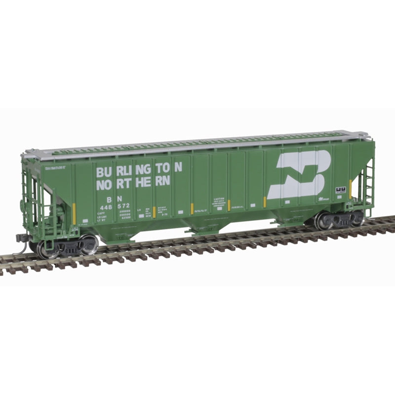 Atlas 20006634 HO Thrall 4750 Covered Hopper BNSF (ex-BN w/Conspic Stripes) 448613 (Green/White)