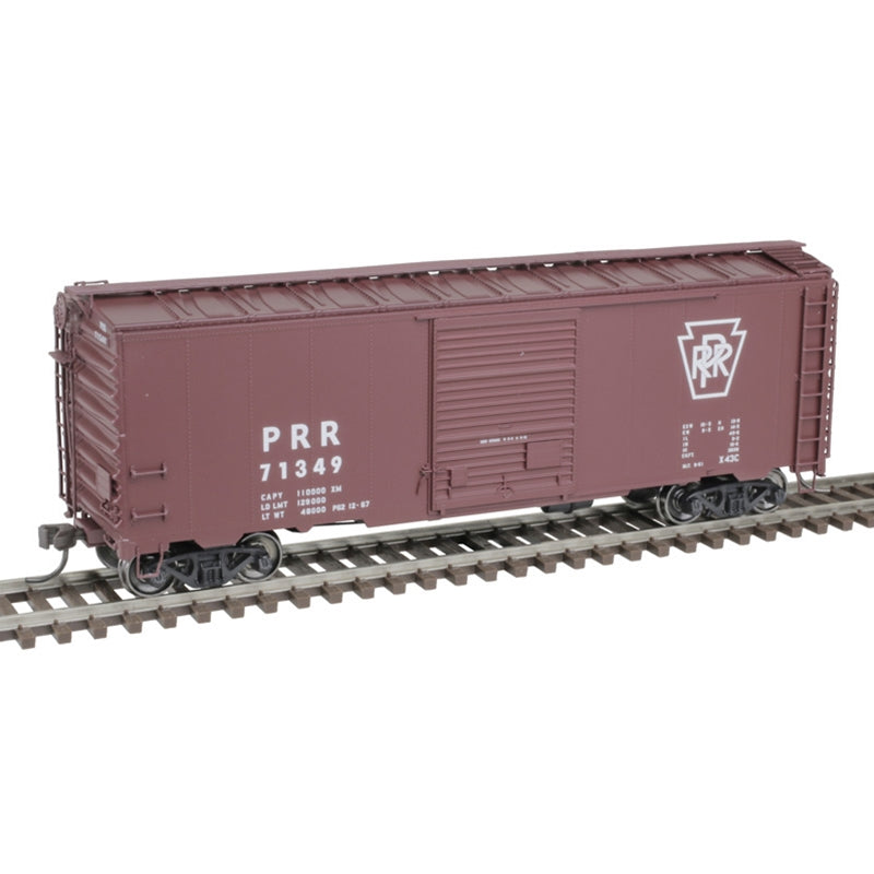 Atlas 20006828 HO 40' Postwar Box Car w/ 8' Door Pennsylvania 71349 (Red/White)