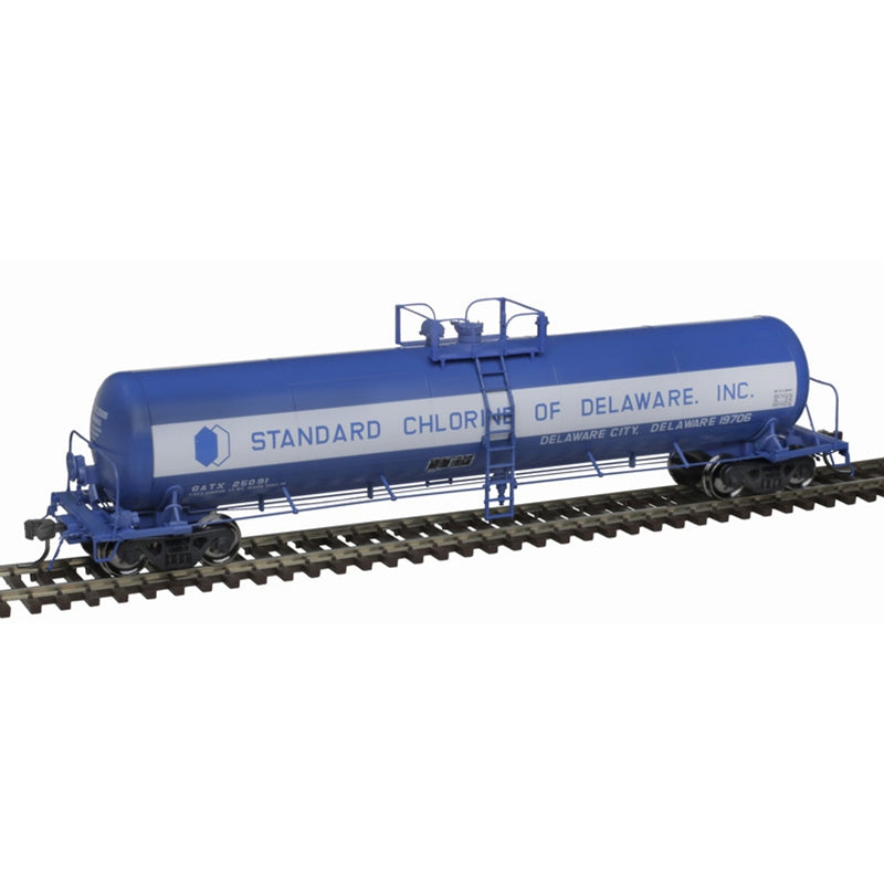 Atlas 20006977 HO 20,700 GALLON TANK CAR STANDARD CHLORINE OF DELAWARE INC [GATX]