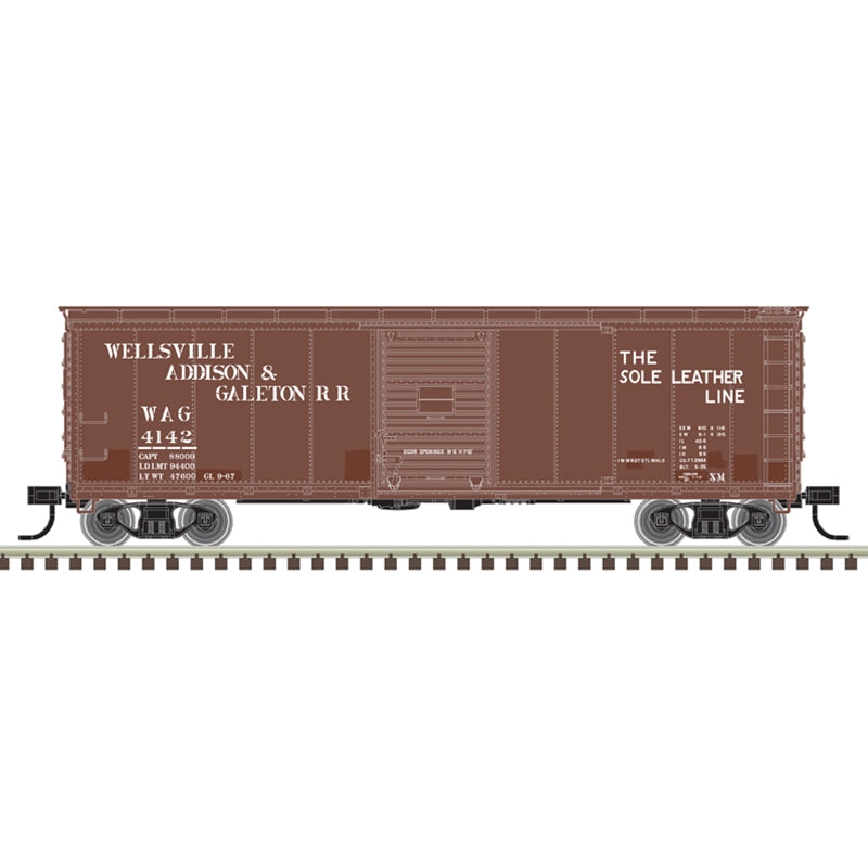 Atlas 20007085 USRA Steel Rebuilt 40' Boxcar - Ready to Run - Master(R) -- Wellsville, Addison & Galeton RR