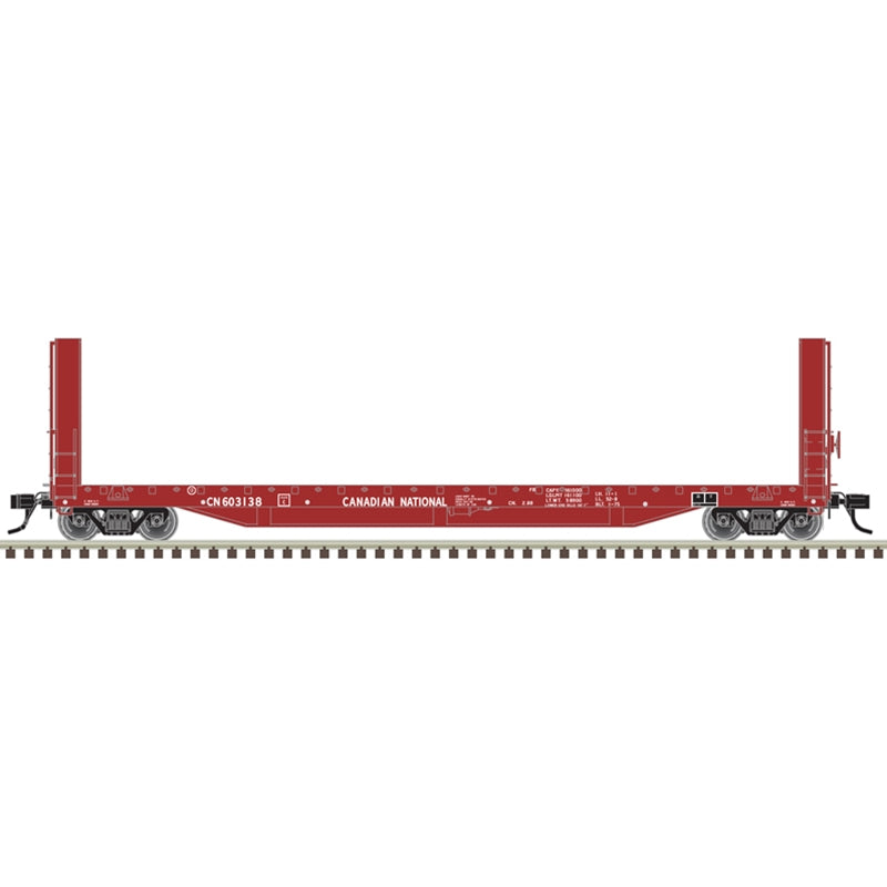 PREORDER Atlas 20007095 51'6" Bulkhead Flatcar - Ready to Run - Master(R) -- Canadian National