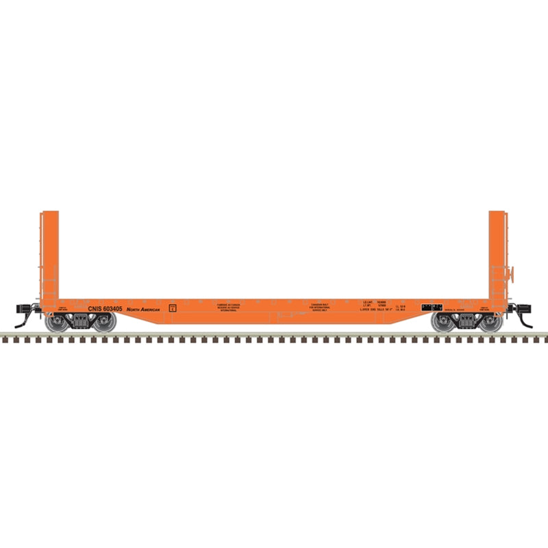 PREORDER Atlas 20007097 51'6" Bulkhead Flatcar - Ready to Run - Master(R) -- Canadian National