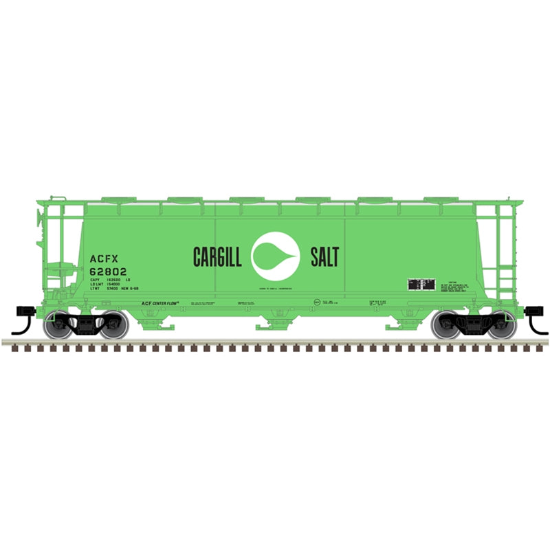 PREORDER Atlas 20007171 ACF 3-Bay Cylindrical Hopper - Ready to Run -- Cargill Salt