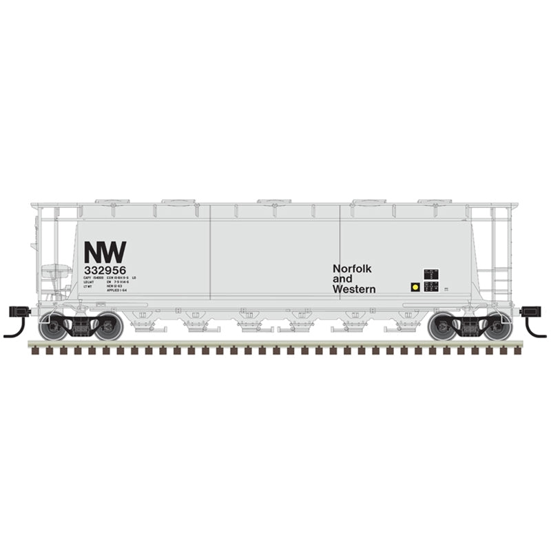 PREORDER Atlas 20007193 ACF 6-Bay Cylindrical Hopper - Ready to Run -- Norfolk & Western