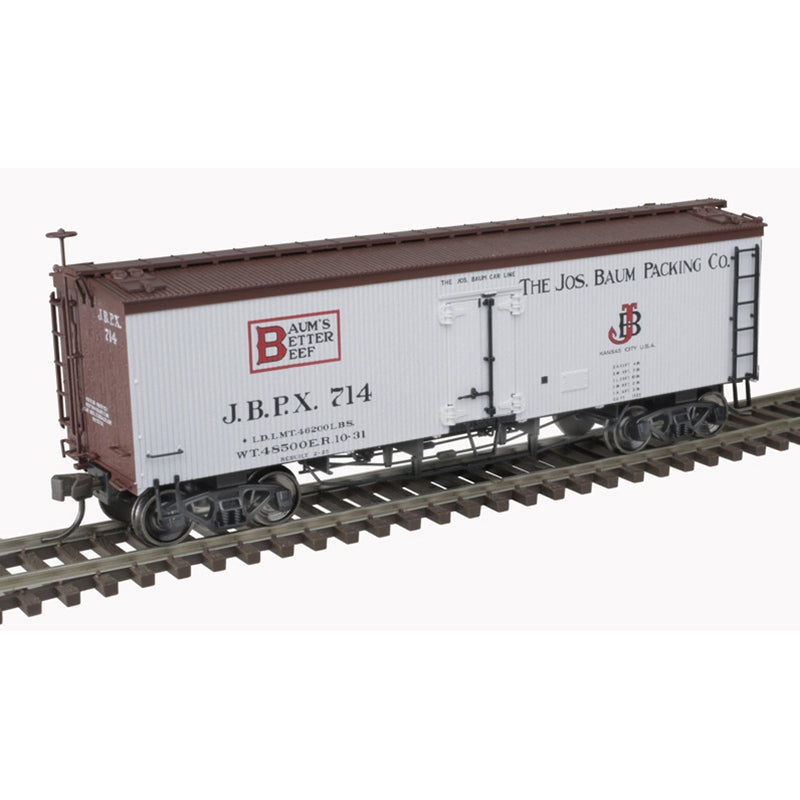 Atlas 20007195 36' Wood Reefer - Ready to Run - Master(R) -- Baum's Better Beef