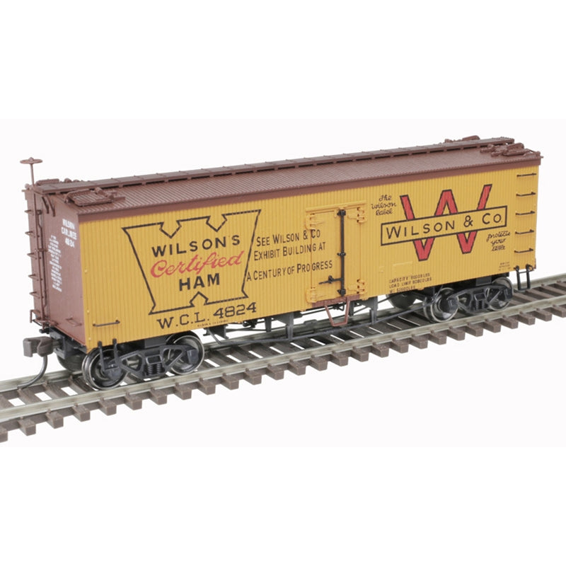 Atlas 20007203 36' Wood Reefer - Ready to Run - Master(R) -- Wilson Packing Certified Ham