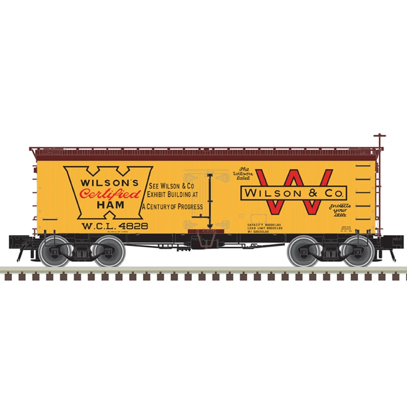 Atlas 20007203 36' Wood Reefer - Ready to Run - Master(R) -- Wilson Packing Certified Ham