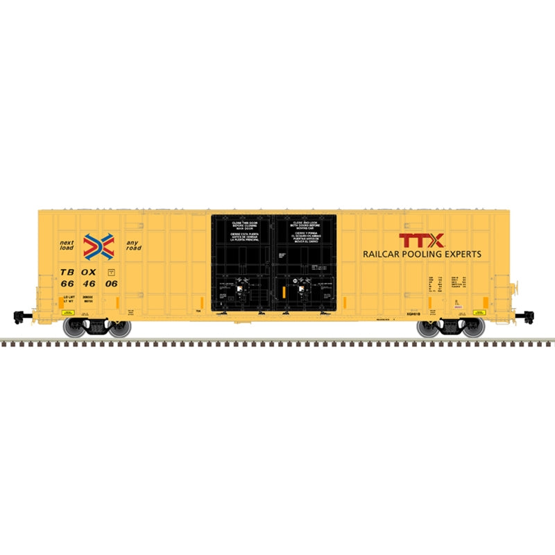 PREORDER Atlas 20007291 Gunderson 7550 Double Plug-Door Boxcar - Ready to Run - Master(R) -- TTX TBOX