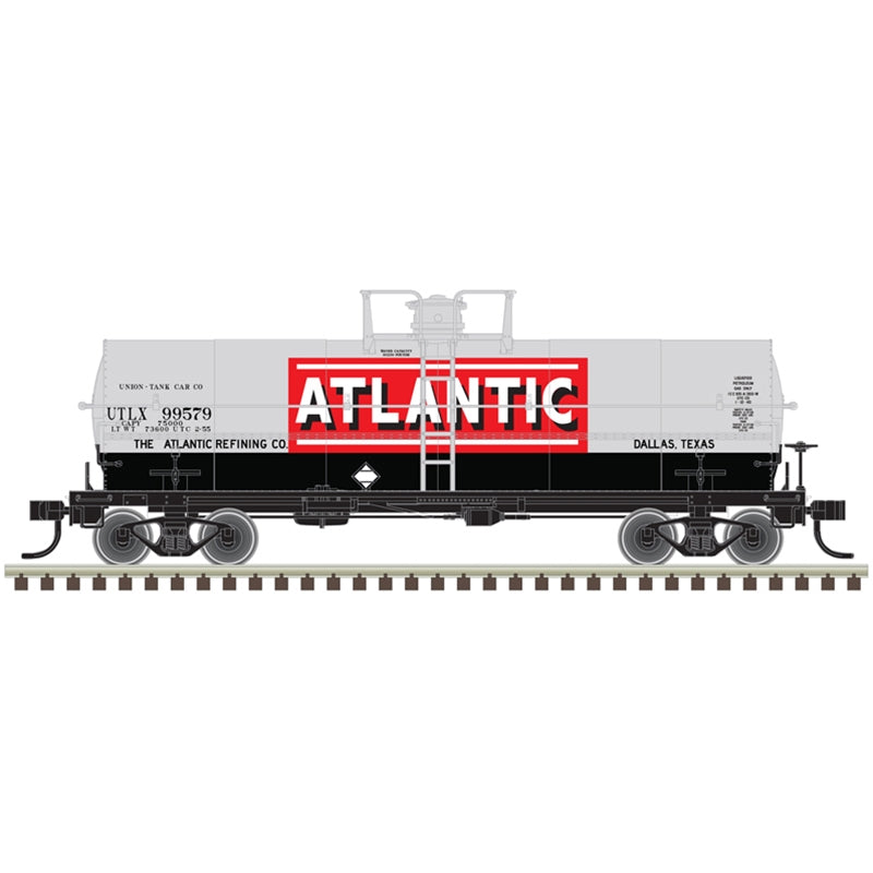 PREORDER Atlas 20007348 11,000-Gallon Tank Car w/Platform - Ready to Run - Master(R) -- Atlantic Refining UTLX