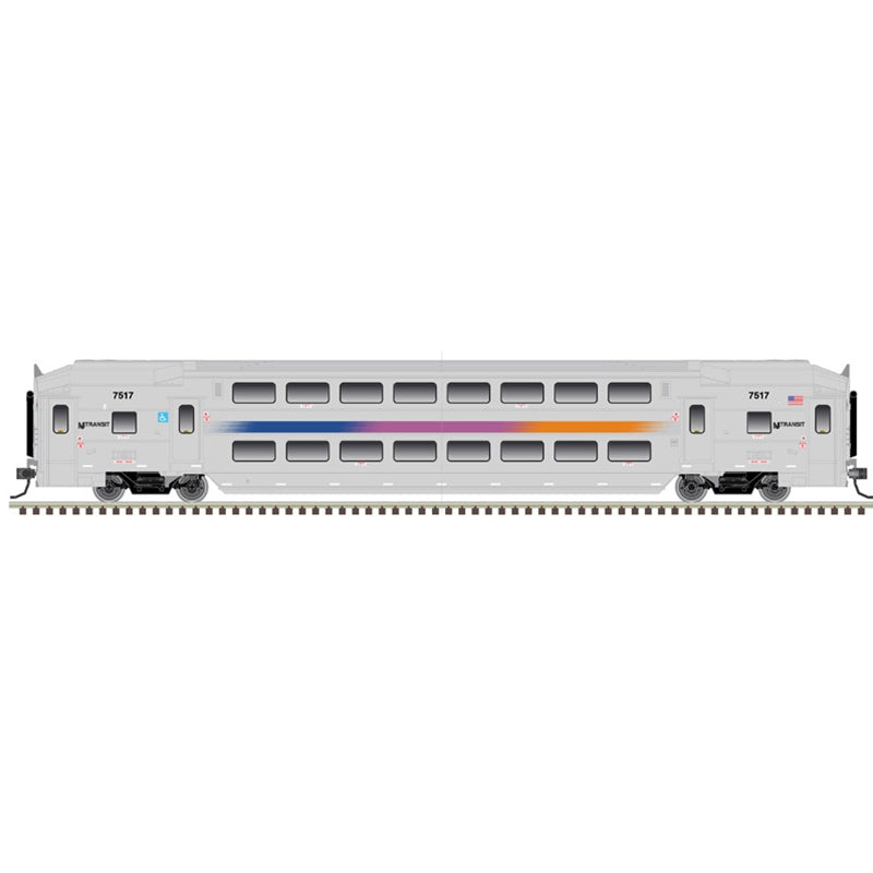 PREORDER Atlas 20007393 Multi-Level Commuter Coach Trailer - Ready to Run -- New Jersey Transit