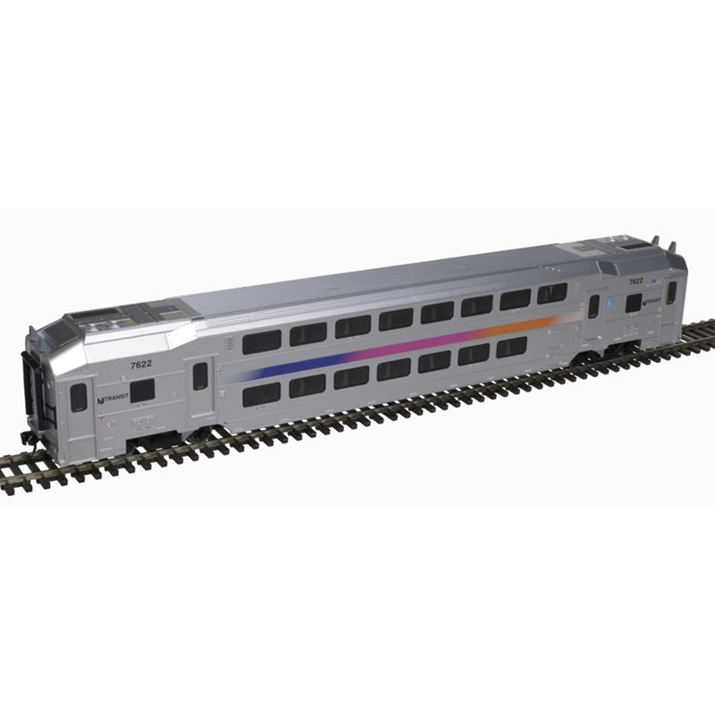Atlas 20007394 Multi-Level Commuter Coach Trailer - Ready to Run -- New Jersey Transit