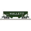 Atlas 20007443 Offset-Side 2-Bay Open Hopper - Ready to Run -- Hallett