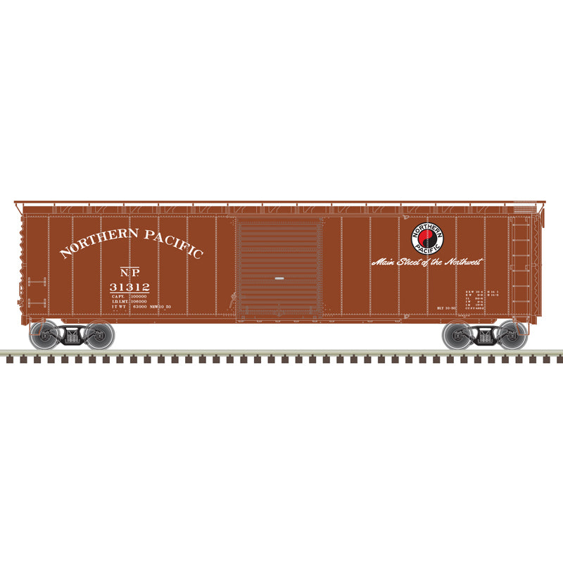 PREORDER Atlas 20007522 HO Postwar 50' Single-Door Boxcar - Ready to Run - Master(R) -- Northern Pacific