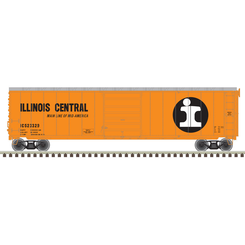 Atlas 20007530 HO Postwar 50' Single-Door Boxcar - Ready to Run - Master(R) -- Illinois Central
