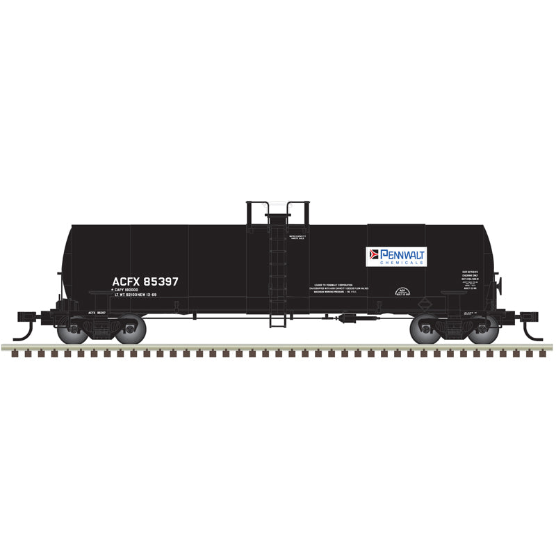 PREORDER Atlas 20007558 HO ACF 17,360-Gallon Tank Car - Ready to Run - Master(R) -- Pennwalt Chemicals ACFX