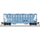 PREORDER Atlas Master Line HO 20007686 Portec 3000 2-Bay Covered Hopper, ATEL Leasing AEQX