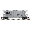 PREORDER Atlas Master Line HO 20007698 Portec 3000 2-Bay Covered Hopper, Norfolk & Western
