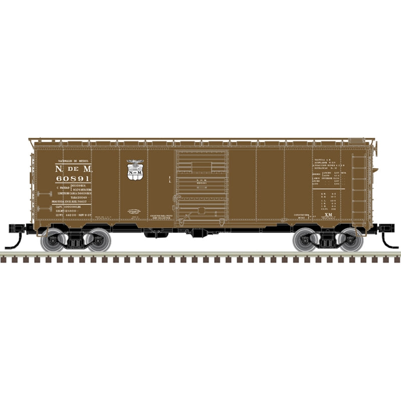 PREORDER Atlas Master Line HO 20007772 1932 ARA 40' Steel Boxcar, Nacionales de Mexico