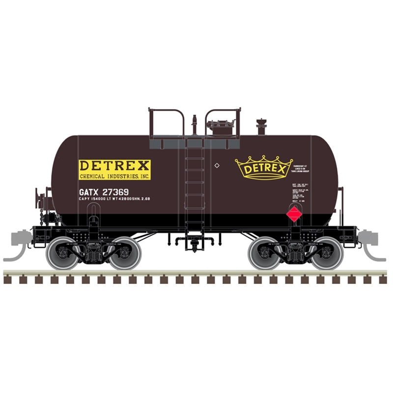 PREORDER Atlas Master Line HO 20007804 10,000-Gallon Beer Can Tank Car, Detrex GATX