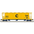PREORDER Atlas HO 20008219 ACF 3-Bay Cylindrical Hopper, Maaster, Chessie System B&O