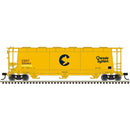PREORDER Atlas HO 20008230 ACF 3-Bay Cylindrical Hopper, Maaster, Chessie System CSXT