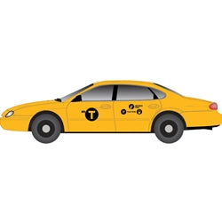 PREORDER Atlas 30000152 HO 1996 Ford Taurus 4-Door Sedan - Assembled -- City Taxi (yellow, black)