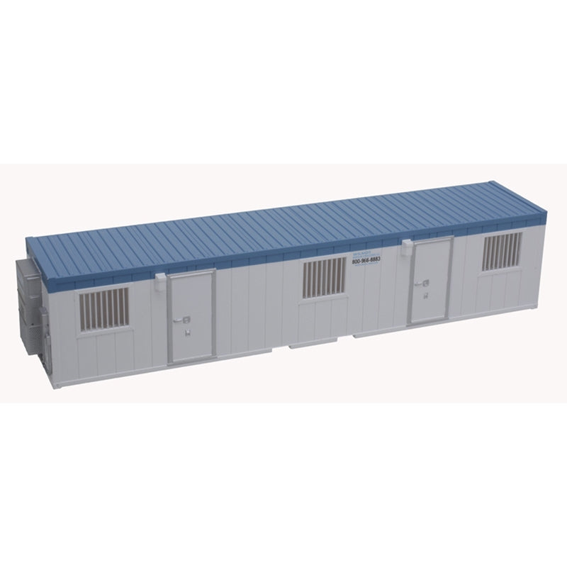 Atlas 70000232 40' Mobile Office Container - Assembled -- Wilmot (white, blue), HO Scale