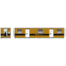 PREORDER Atlas HO 70000304 40' Mobile Office Container, Assembled, Sperry Rail Services (yellow, black)