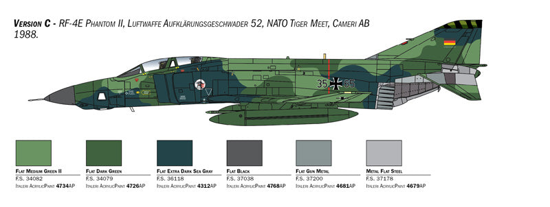 Italeri 2818 - SCALE 1 : 48 RF-4E Phantom II