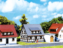 Faller Z 282760 Half-Timbered House with blue Roof, 5.5 x 3.7 x 3.6cm