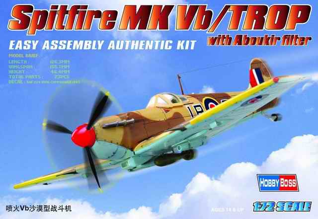 Hobby Boss 80214 Spitfire Mk.Vb Trop 224wc 1:72
