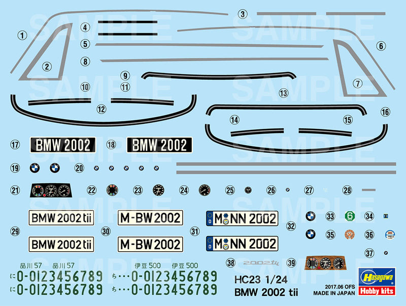 Hasegawa Models 21123 bmw 2002tii 1:24 SCALE MODEL KIT