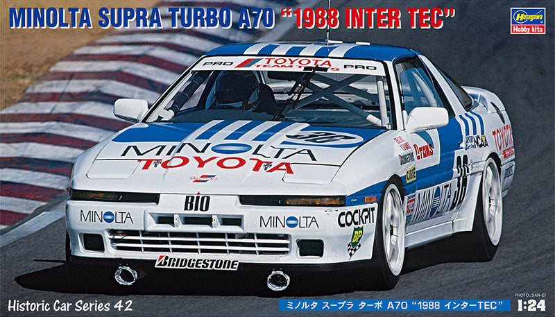 Hasegawa Models 21142 Minolta Supra Turbo A70 “1988 Inter TEC” 1:24 SCALE MODEL KIT