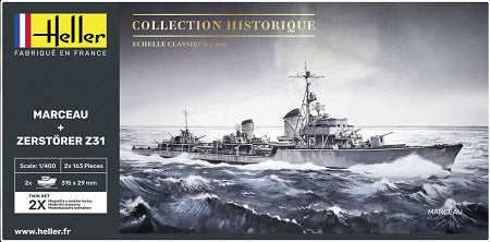 Heller 85009 Marceau&Zerstorer ships 1:400